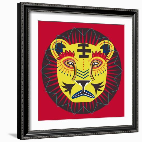 Lion Grove-null-Framed Giclee Print