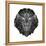 Lion Head Black Mesh 2-Lisa Kroll-Framed Stretched Canvas