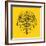 Lion Head Yellow Mesh-Lisa Kroll-Framed Premium Giclee Print
