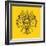 Lion Head Yellow Mesh-Lisa Kroll-Framed Premium Giclee Print