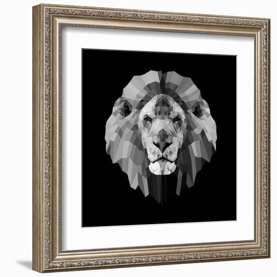 Lion Head-Lisa Kroll-Framed Art Print