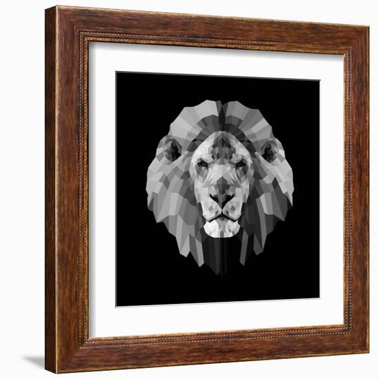 Lion Head-Lisa Kroll-Framed Art Print