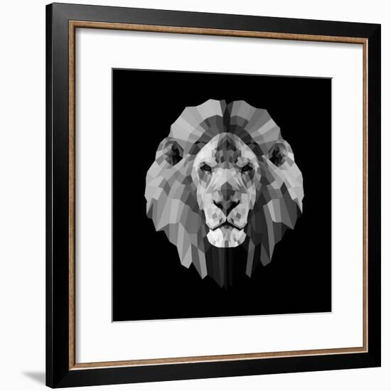 Lion Head-Lisa Kroll-Framed Premium Giclee Print