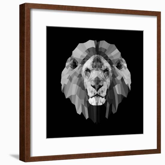 Lion Head-Lisa Kroll-Framed Premium Giclee Print