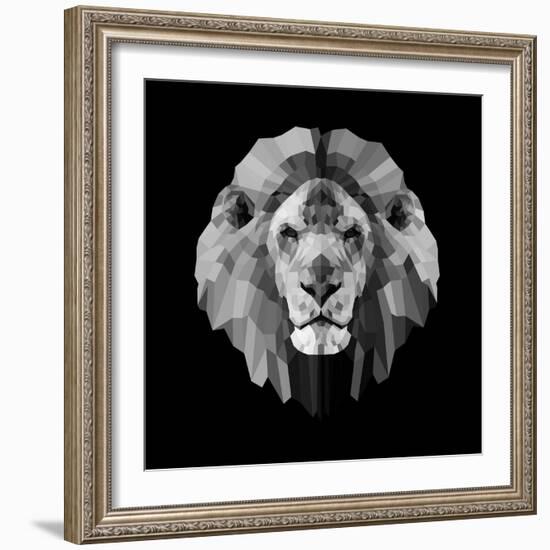 Lion Head-Lisa Kroll-Framed Art Print