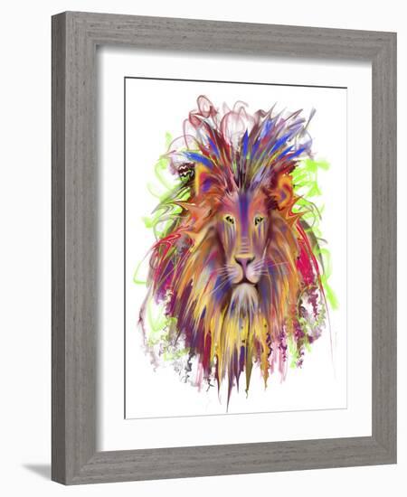Lion Head-Stephanie Analah-Framed Giclee Print