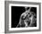 Lion in Black and White-Joerg Huettenhoelscher-Framed Photographic Print