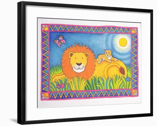 Lion in the Sun, 1997-Cathy Baxter-Framed Giclee Print