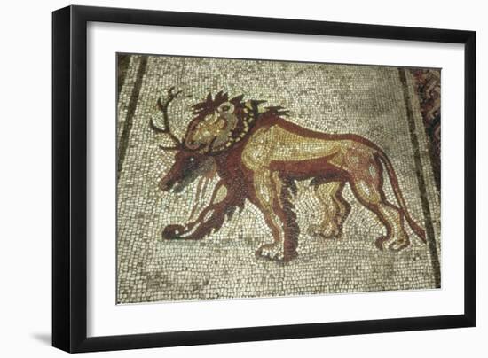 Lion, Insula Xxi, Building 2 Late 2Nd Century AD (Mosaic)-Roman-Framed Giclee Print