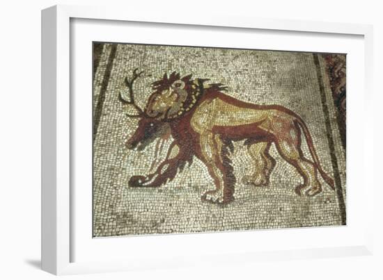 Lion, Insula Xxi, Building 2 Late 2Nd Century AD (Mosaic)-Roman-Framed Giclee Print