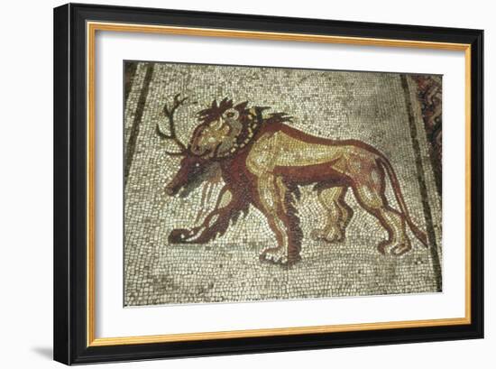 Lion, Insula Xxi, Building 2 Late 2Nd Century AD (Mosaic)-Roman-Framed Giclee Print