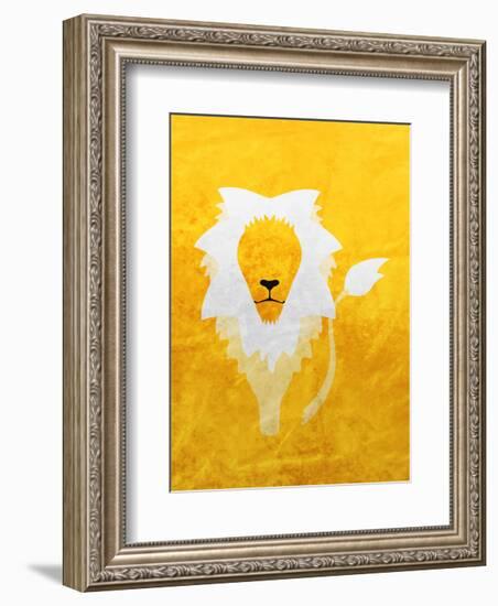 Lion - Jethro Wilson Contemporary Wildlife Print-Jethro Wilson-Framed Art Print