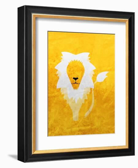 Lion - Jethro Wilson Contemporary Wildlife Print-Jethro Wilson-Framed Art Print