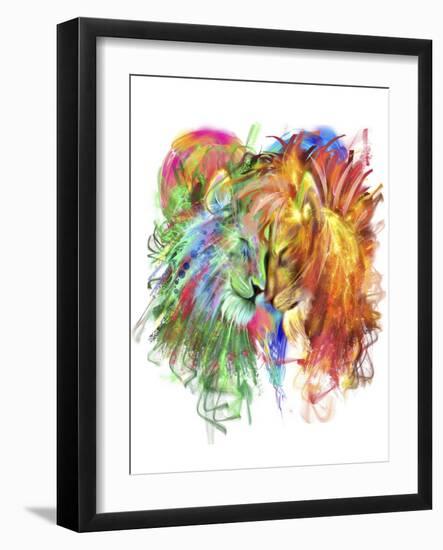 Lion Love-Stephanie Analah-Framed Giclee Print