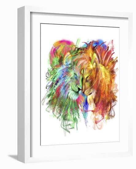 Lion Love-Stephanie Analah-Framed Giclee Print