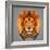 Lion Low Poly Portrait-kakmyc-Framed Art Print