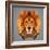 Lion Low Poly Portrait-kakmyc-Framed Art Print