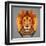 Lion Low Poly Portrait-kakmyc-Framed Art Print