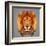 Lion Low Poly Portrait-kakmyc-Framed Art Print