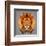 Lion Low Poly Portrait-kakmyc-Framed Art Print