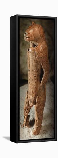 Lion Man of the Hohlenstein Stadel-Prehistoric Art-Framed Premier Image Canvas