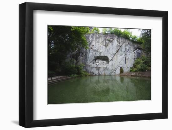 Lion Monument by Lucas Ahorn for Swiss Soldiers Who Died in the French Revolution-Christian Kober-Framed Photographic Print