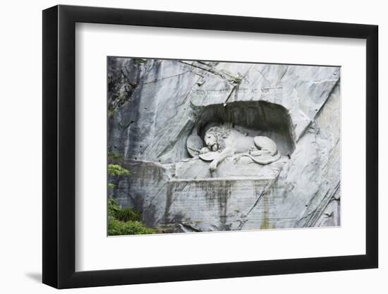 Lion Monument by Lucas Ahorn for Swiss Soldiers Who Died in the French Revolution-Christian Kober-Framed Photographic Print