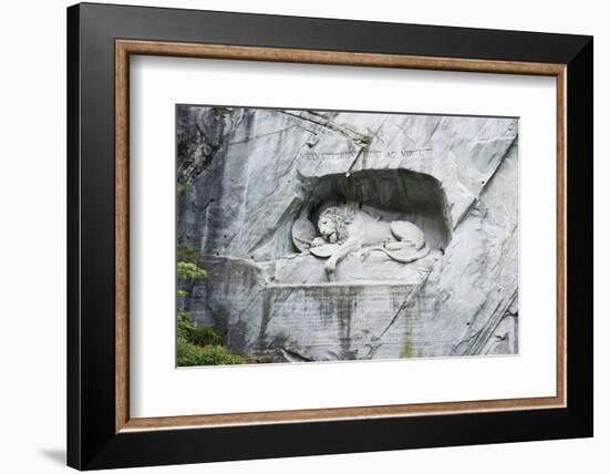 Lion Monument by Lucas Ahorn for Swiss Soldiers Who Died in the French Revolution-Christian Kober-Framed Photographic Print