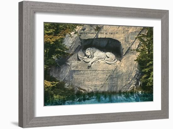 Lion Monument, Lucerne, Switzerland-null-Framed Art Print