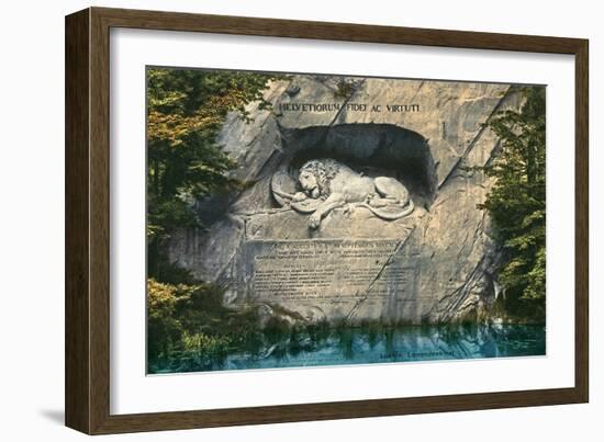 Lion Monument, Lucerne, Switzerland-null-Framed Art Print