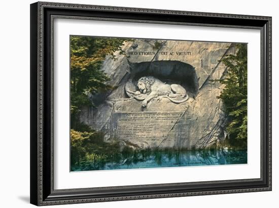 Lion Monument, Lucerne, Switzerland-null-Framed Art Print