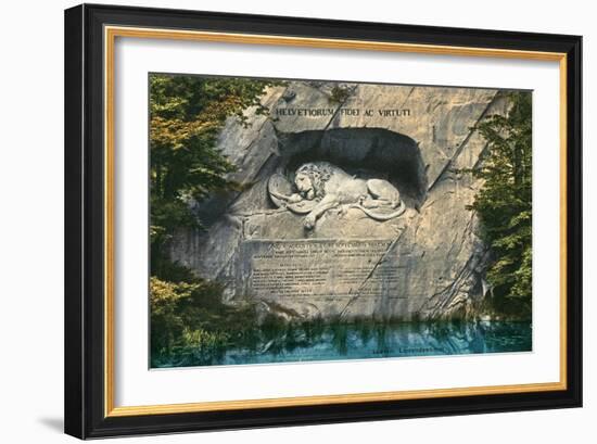 Lion Monument, Lucerne, Switzerland-null-Framed Art Print