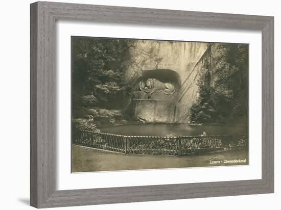 Lion Monument, Lucerne, Switzerland-null-Framed Art Print