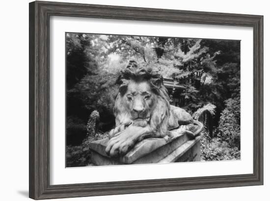 Lion Monument to Richard Charles Bostock, Abney Park Cemetery, London, England-Simon Marsden-Framed Giclee Print