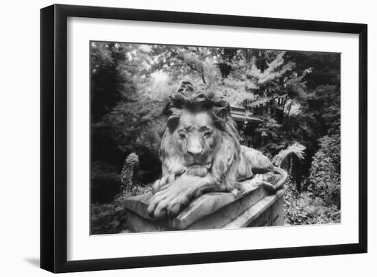 Lion Monument to Richard Charles Bostock, Abney Park Cemetery, London, England-Simon Marsden-Framed Giclee Print