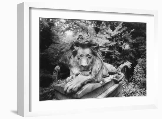 Lion Monument to Richard Charles Bostock, Abney Park Cemetery, London, England-Simon Marsden-Framed Giclee Print