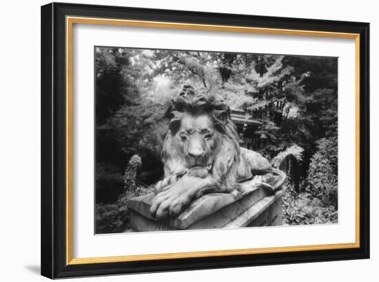 Lion Monument to Richard Charles Bostock, Abney Park Cemetery, London, England-Simon Marsden-Framed Giclee Print