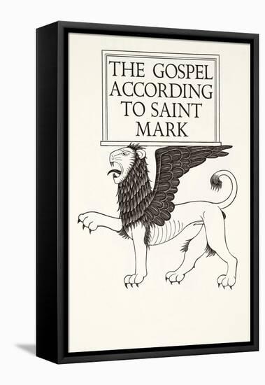 Lion of St Mark, 1931-Eric Gill-Framed Premier Image Canvas