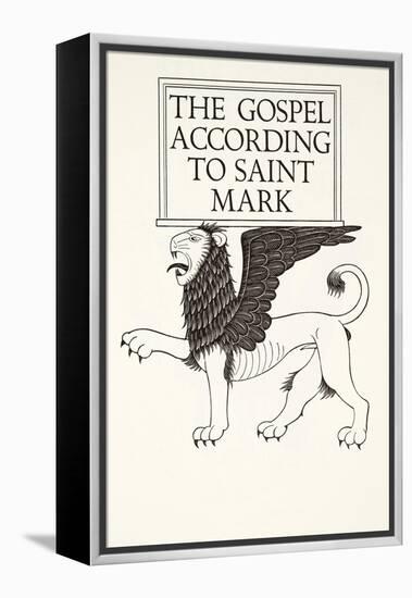 Lion of St Mark, 1931-Eric Gill-Framed Premier Image Canvas