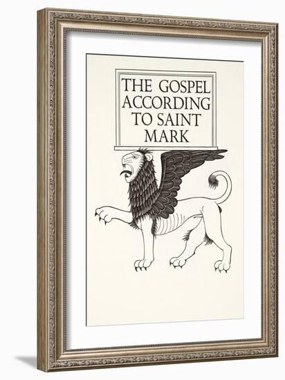 Lion of St Mark, 1931-Eric Gill-Framed Giclee Print