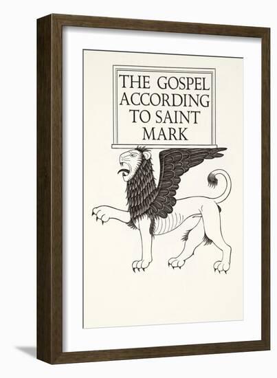 Lion of St Mark, 1931-Eric Gill-Framed Giclee Print