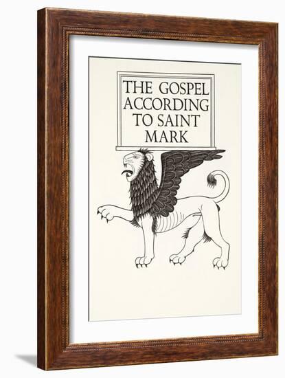 Lion of St Mark, 1931-Eric Gill-Framed Giclee Print