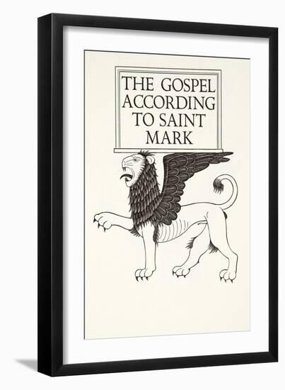 Lion of St Mark, 1931-Eric Gill-Framed Giclee Print