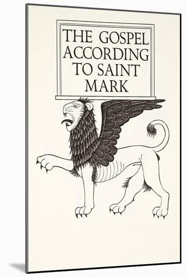 Lion of St Mark, 1931-Eric Gill-Mounted Giclee Print