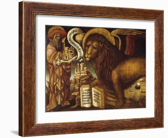 Lion of St Mark's, Symbol of Venice-Domenico Veneziano-Framed Giclee Print