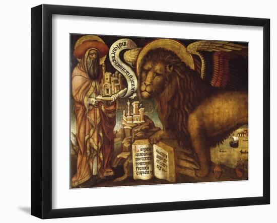 Lion of St Mark's, Symbol of Venice-Domenico Veneziano-Framed Giclee Print