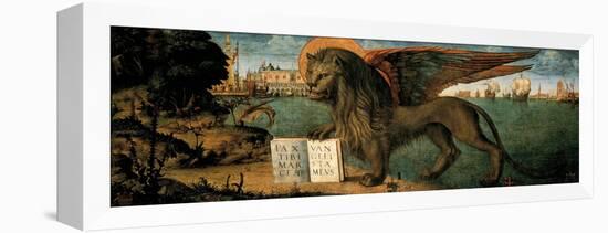 Lion of St. Mark-Vittore Carpaccio-Framed Stretched Canvas