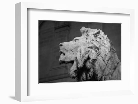 Lion of the Art Institute Chicago BW-Steve Gadomski-Framed Photographic Print