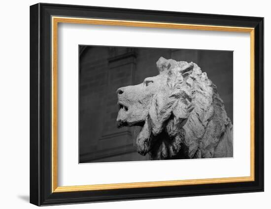 Lion of the Art Institute Chicago BW-Steve Gadomski-Framed Photographic Print