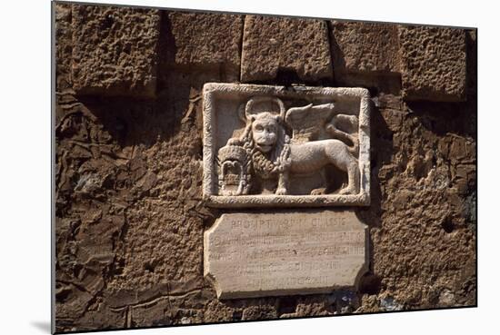 Lion of Venice, Detail from Town of Nafplio, Peloponnese, Greece-null-Mounted Giclee Print